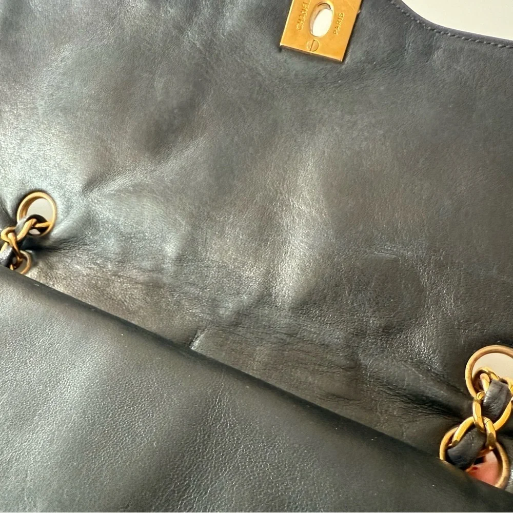 CHANEL Paris Double Flap Shoulder Bag with Gold Plated Hardware - Picture 5 of 13
